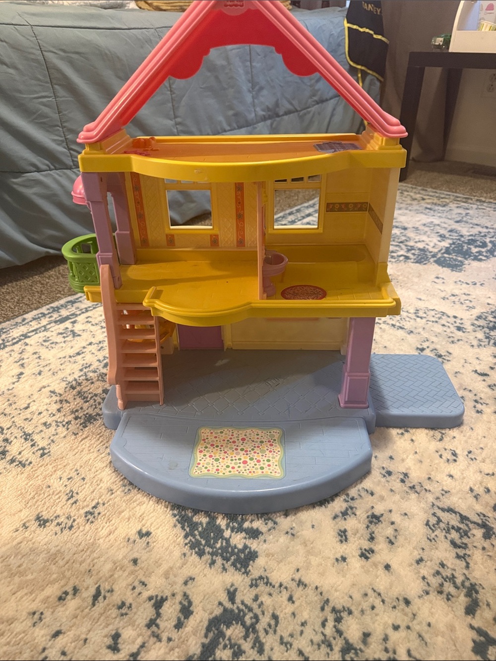 Fisher-Price Pink, Yellow & Blue Two-Story Playhouse